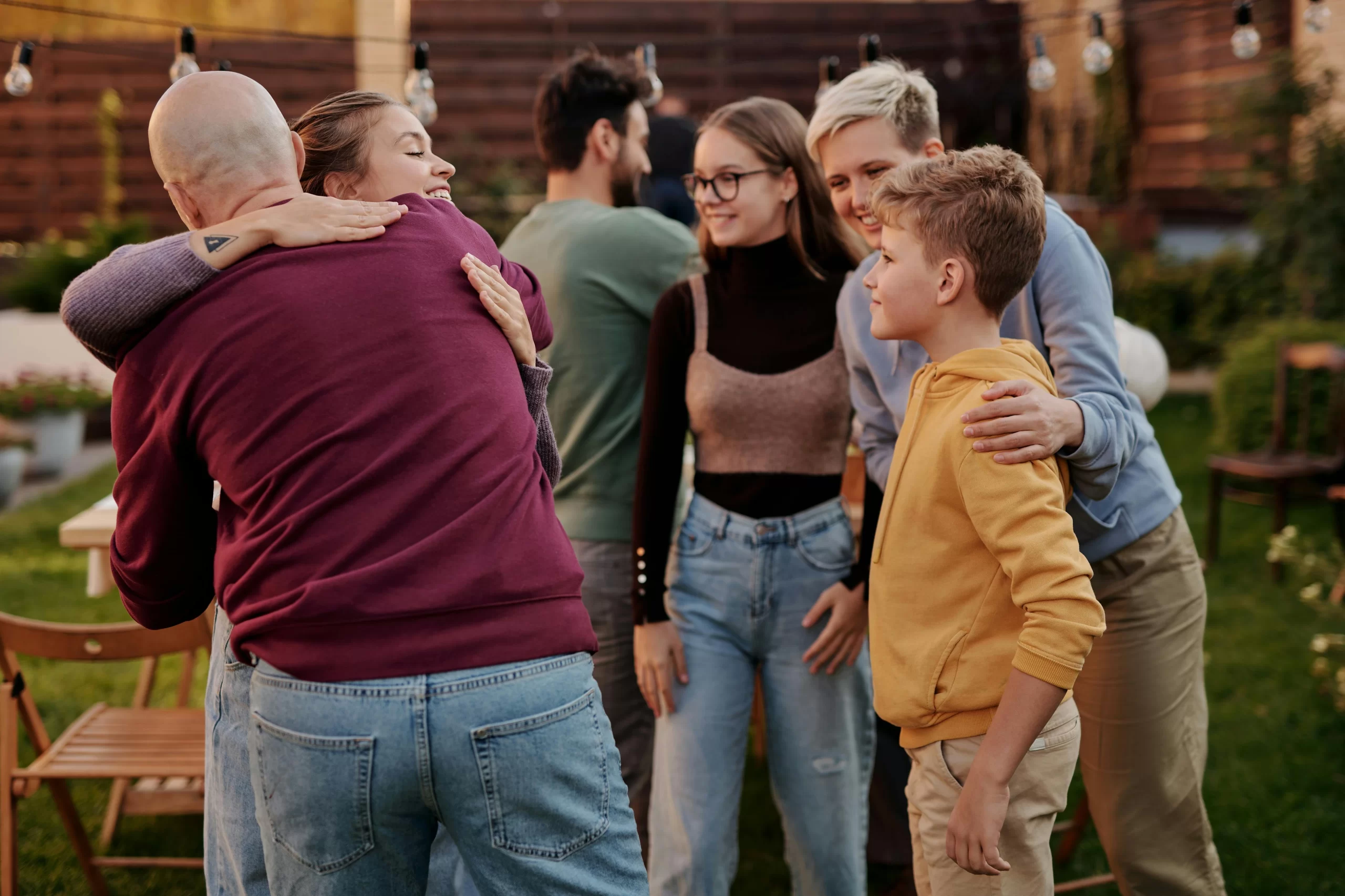 An image of a family meeting.